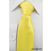 Gelbe matte Avantgard Krawatte - Breite 7 cm
