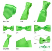 Schmale Krawatte Grün mit Glanz - Breite 5 cm