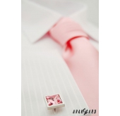 Französische Hochzeitskrawatte pink rosa - uni