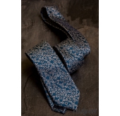 Blaue Krawatte mit Blumenmuster - Breite 6 cm